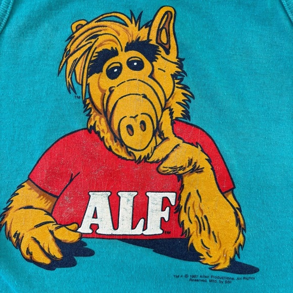 Vintage Alf Tank Top Youth 7 1987 Alien Productions 80s TV Show Planet Melmac - Picture 2 of 5